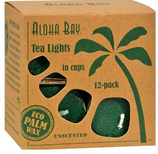 Image of Candle Tea Light Unscented Green
