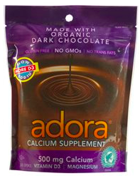 Image of Adora Calcium Supplement 500 mg Dark Chocolate