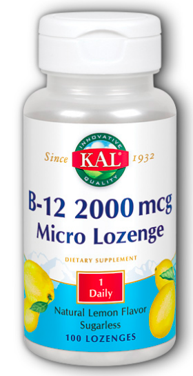 B12 2000 Mcg Micro Lozenge Lemon Flavor 100 Lozenges