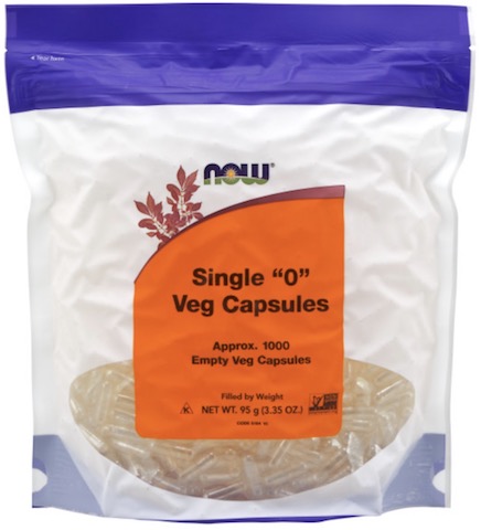 Image of Empty Vegetarian Capsules Single '0'