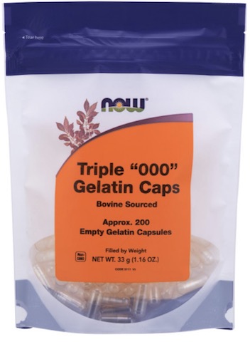 Image of Empty Gelatin Capsules Triple '000'