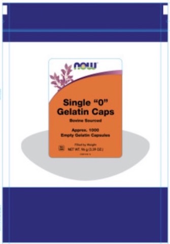 Image of Empty Gelatin Capsules Single '0'