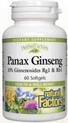 Image of HerbalFactors Panax Ginseng 100 mg