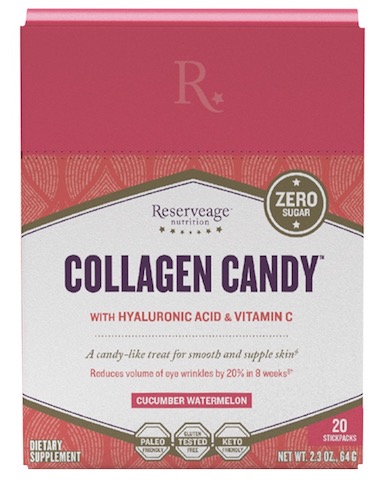 Image of Collagen Candy with Hyaluronic Acid & C Powder Stick Pack Cucumber Watermelon