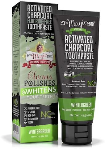 Image of Activated Charcoal Toothpaste Whitening Wintergreen
