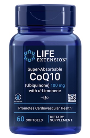 Image of Super-Absorbable CoQ10 (Ubiquinone) with d-Limonene 100 mg (60 Softgels)