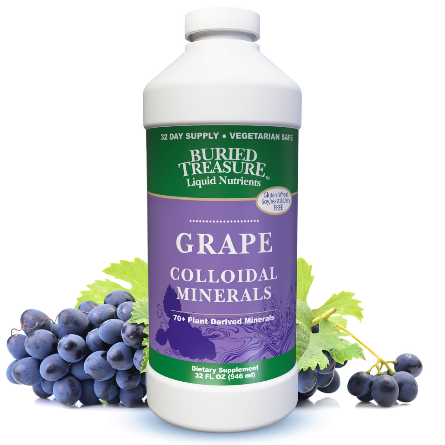 Image of Colloidal Mineral Complex with over 70 Plant Derived Minerals – Grape Flavored