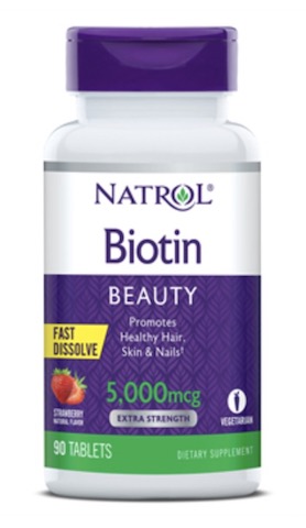 Image of Biotin 5,000 mcg Fast Dissolve Strawberry