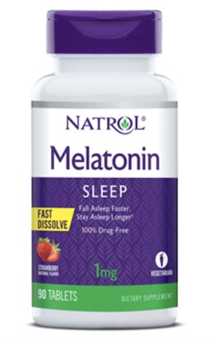 Image of Melatonin 1 mg Fast Dissolve Strawberry