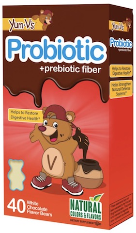 Image of Kids Probiotic with Prebiotic Fiber 1 Billion Gummies White Chocolate