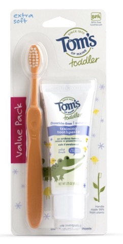 Image of Toothpaste & Toothbrush Set for Toddlers Mild Fruit/Extra Soft