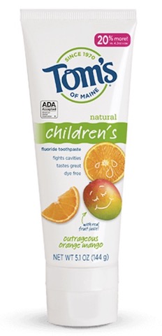 Image of Children's Toothpaste (Fluoride) Outrageous Orange Mango