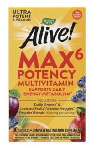 Image of Alive! Max6 Multivitamin (no Iron Added)