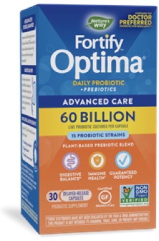 Image of Fortify Optima Daily Probiotic + Prebiotic Advanced Care 60 Billion