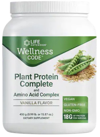 Image of Wellness Code Plant Protein Complete & Amino Acid Complex Powder Vanilla