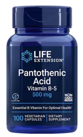 Image of Pantothenic Acid (Vitamin B-5) 500 mg