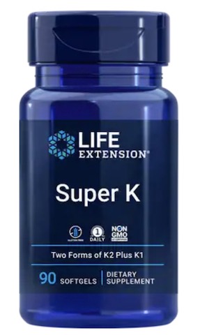 Image of Super K (Two forms of K2 plus K1) 2600 mcg