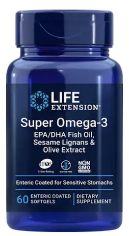Image of Super Omega-3 EPA/DHA with Sesame Lignans & Olive Extract (ENTERIC COATED)
