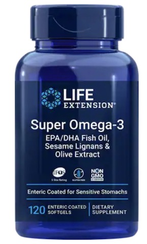 Image of Super Omega-3 EPA/DHA with Sesame Lignans & Olive Extract (ENTERIC COATED)