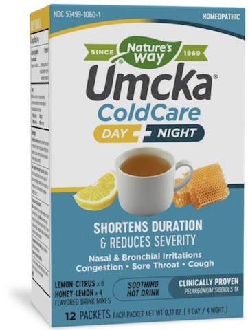 Image of Umcka Cold Care Day+Night Soothing Hot Drink Honey Lemon