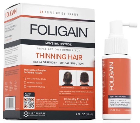 Image of FOLIGAIN Men's Triple Action Formula for Thinning Hair 10% Trioxidil