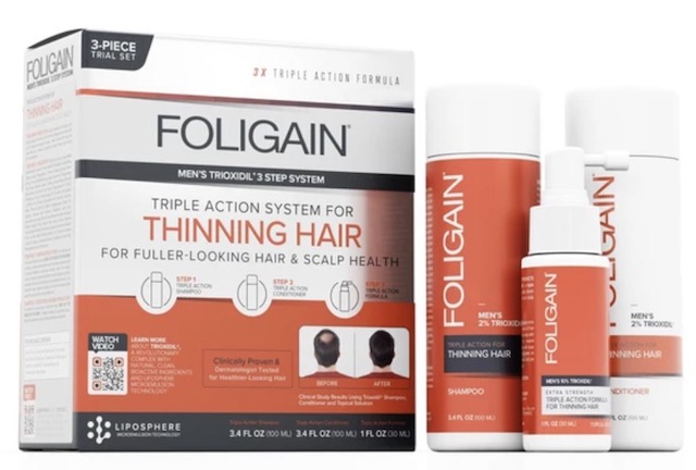 Image of FOLIGAIN Men's Triple Action System for Thinning Hair Set