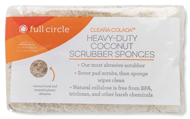 Image of CLEANA COLADA Heavy-Duty Coconut Scrubber Sponge