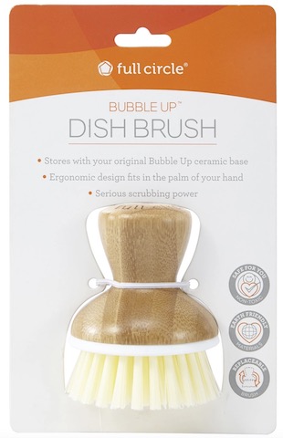 Image of BUBBLE UP Dish Brush Bamboo White