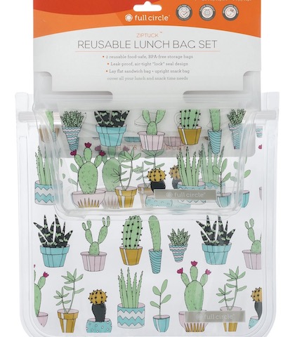 Image of ZIPTUCK Reusable Lunch Bag Set Cactus