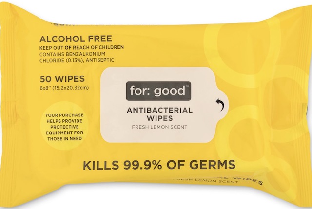 Image of FOR: GOOD Antibacterial Wipes Lemon (Alcohol Free)