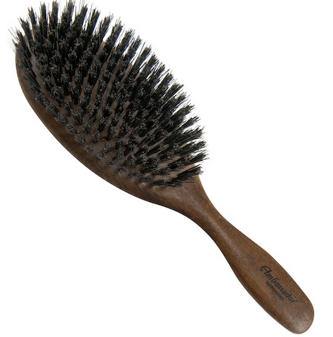 Image of Ambassador Hairbrush Oval Wood Boar Bristles (5290)