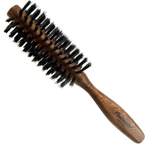 Image of Ambassador Hairbrush Round Wood Boar Bristles (5350)