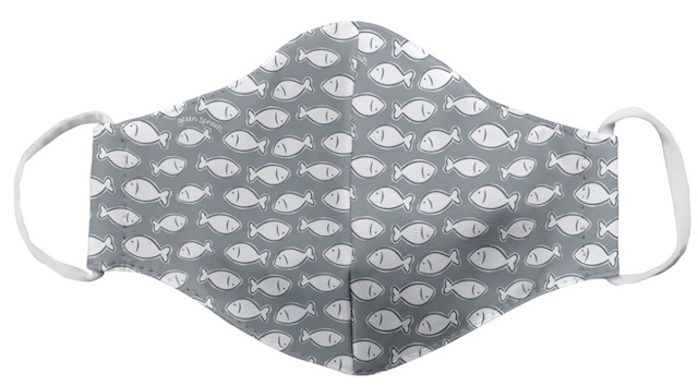Image of Reusable Mask Child Gray Fish
