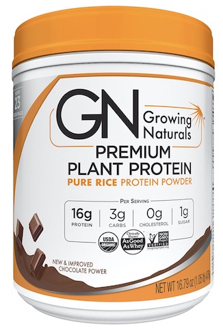 Image of Premium Plant Protein Rice Protein Powder Organic Chocolate