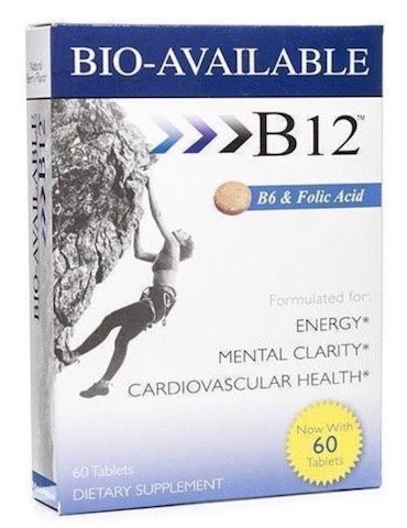 Image of Bioavailable B12 2 mg with B6 and Folic Acid Sublingual