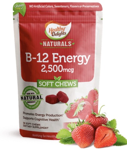 Image of B12 Energy 2500 mcg Soft Chews Strawberry