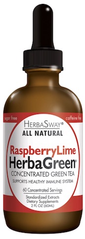 Image of HerbaGreen Tea Liquid Raspberry Lime