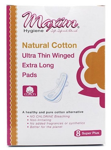 Image of Pads Winged Natural Cotton Ultra Thin Super Plus Overnight