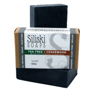 Image of Bar Soap - Tea Tree and Cedarwood with Activated Charcoal