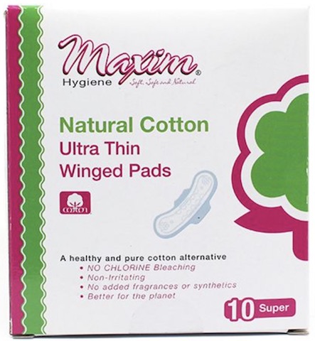 Image of Pads Winged Natural Cotton Ultra Thin Super