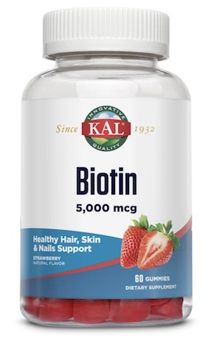 Image of Biotin 5,000 mcg (2.5 mg each) Gummies Strawberry