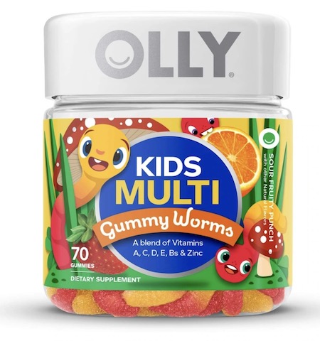 Image of Kids Multi Gummy Worms Sour Fruity Punch