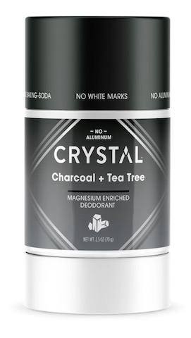Image of Crystal Magnesium Enriched Deodorant Stick Charcoal & Tea Tree