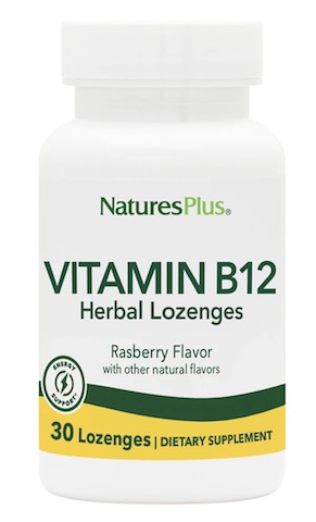 Image of Vitamin B12 1000 mcg Herbal Lozenges Raspberry