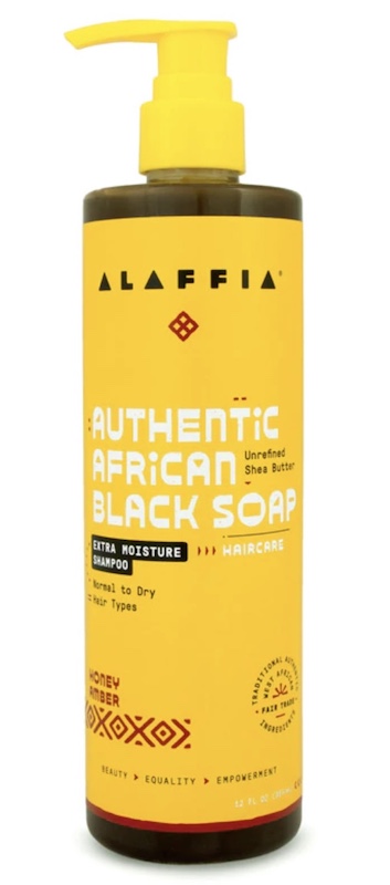 Image of Authentic African Black Soap Extra Moisture Shampoo Honey Amber