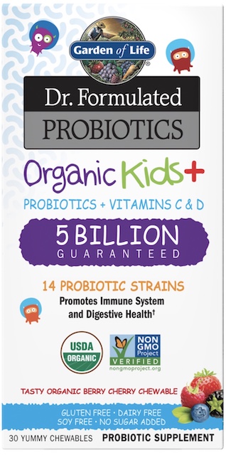 Image of Dr. Formulated Probiotics Organic Kids+ Chewable Cooler Berry Cherry