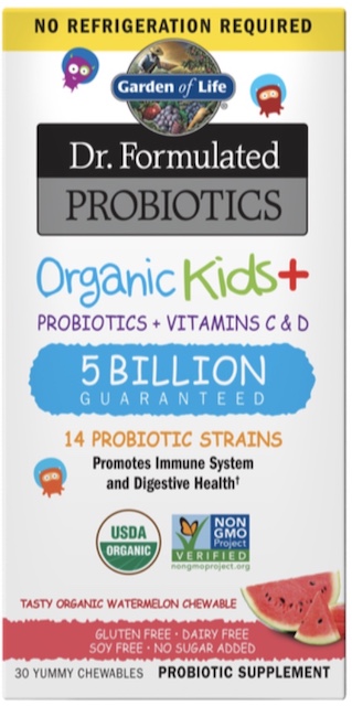 Image of Dr. Formulated Probiotics Organic Kids+ Chewable Watermelon (Shelf-Stable)