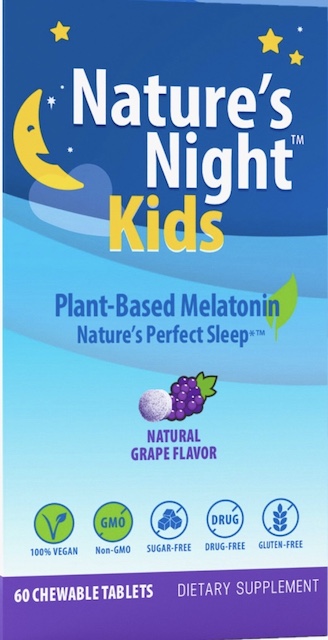 Image of Nature's Night Kids Melatonin 1 mg Chewable Grape