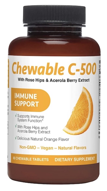 Image of Chewable C-500 mg with Rose Hips & Acerola Orange