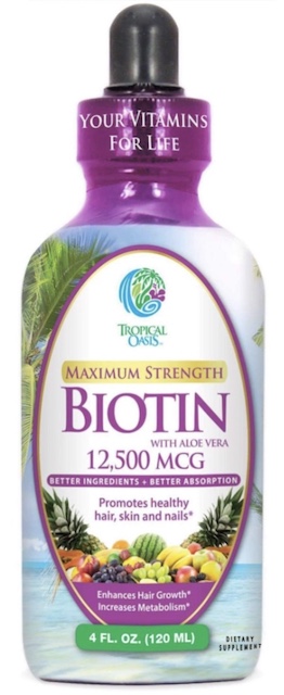 Image of Biotin Maximum Strength with Aloe Vera Liquid